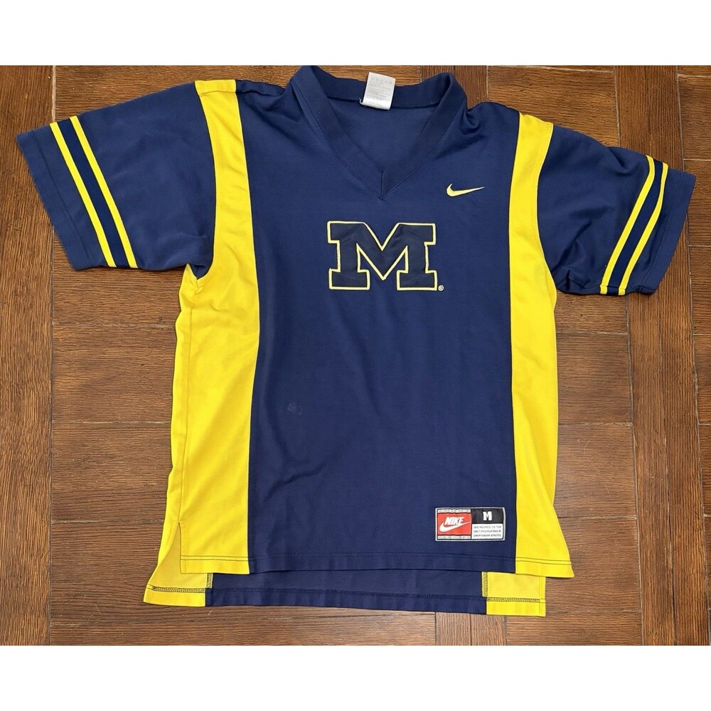 90s Nike Michigan Wolverines Basketball Pullover Final Four Warmup Jersey Sz M